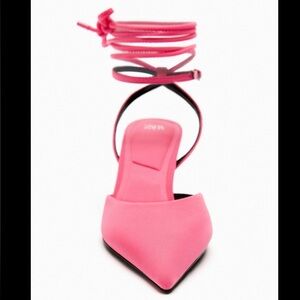 FABRIC HEELED SLINGBACKS